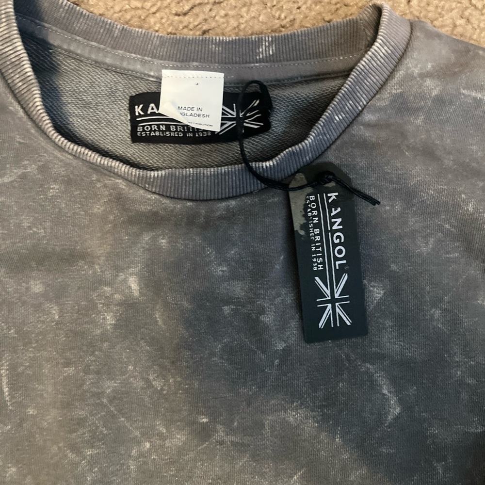 Kangol Distressed Gray Crewneck Sweater - Picture 4 of 10